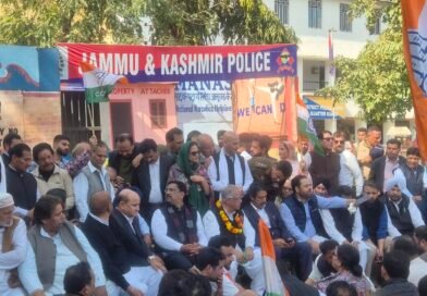 Police stop Congress’ ‘Lok Bhawan Chalo’ march in Jammu, several detained