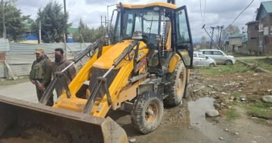 JCB seized over illegal mining in Pulwama