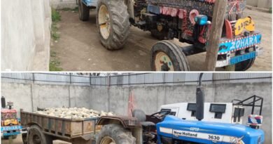 Two tractors seized over illegal mining in Pulwama